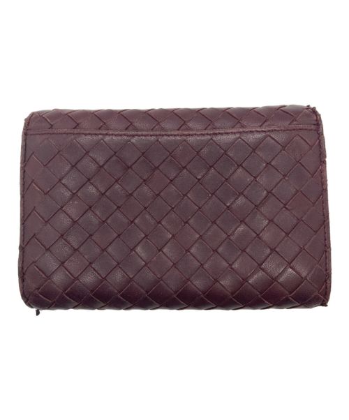 BOTTEGA VENETA（ボッテガベネタ）BOTTEGA VENETA (ボッテガベネタ) イントレチャートコンパクトウォレット パープルの古着・服飾アイテム