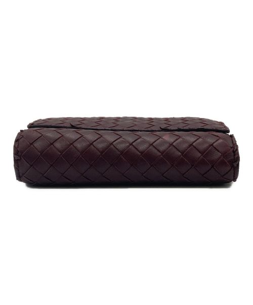 BOTTEGA VENETA（ボッテガベネタ）BOTTEGA VENETA (ボッテガベネタ) イントレチャートコンパクトウォレット パープルの古着・服飾アイテム