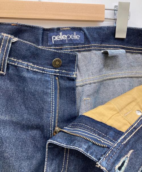 pellepelle（ペレペレ）pellepelle (ペレペレ) 90s/ワイドデニムパンツ/ワイドデニム/デニムパンツ インディゴ サイズ:W36の古着・服飾アイテム