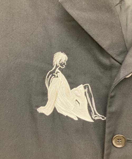 Yohji Yamamoto pour homme（ヨウジヤマモト プールオム）Yohji Yamamoto pour homme (ヨウジヤマモト プールオム) 女優刺繍ジャケット ブラック サイズ:3の古着・服飾アイテム