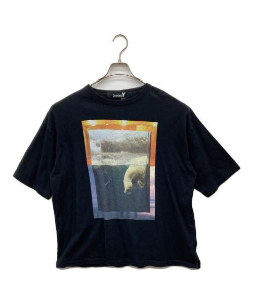 GROUND Y（グラウンドワイ）GROUND Y (グラウンドワイ) ADIEU (アデュー) adieu（上白石 萌歌）コラボ/Ground Y 4th ANNIVERSARY CAPSULE COLLABORATION/上白石モプリントTシャツ ブラック サイズ:4の古着・服飾アイテム