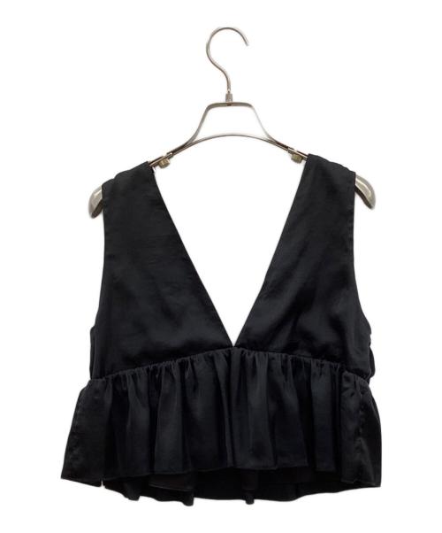 Sea Room lynn（シールームリン）Sea Room lynn (シールームリン) パッドinサテンFRILLビスチェ ブラック サイズ:F 未使用品の古着・服飾アイテム