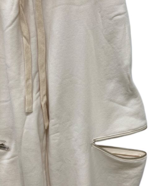 Sea Room lynn（シールームリン）Sea Room Lynn (シールームリン) ハイウエスト Zipカットスウェットパンツ アイボリー サイズ:M 未使用品の古着・服飾アイテム