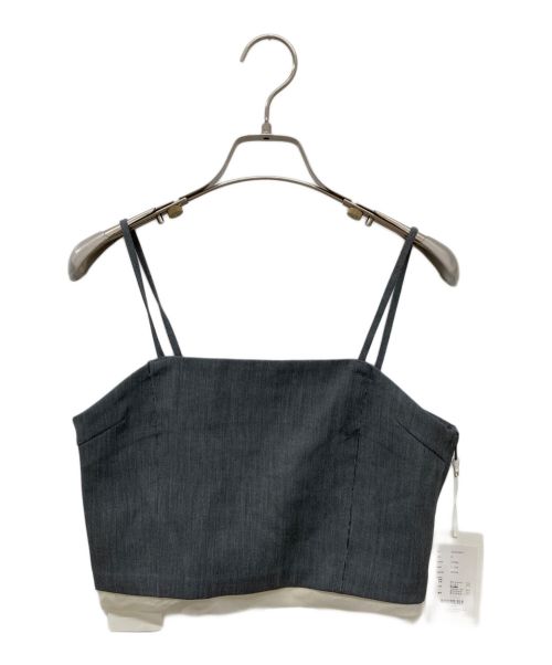 anuke（アンヌーク）anuke (アンヌーク) Cutoff Twill Bustier グレー サイズ:Free 未使用品の古着・服飾アイテム