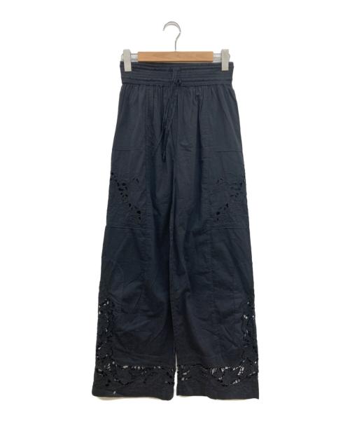anuke（アンヌーク）anuke (アンヌーク) Cutwork Lace Pants/カットワークレースパンツ/レースパンツ/62410703 ブラック サイズ:38の古着・服飾アイテム
