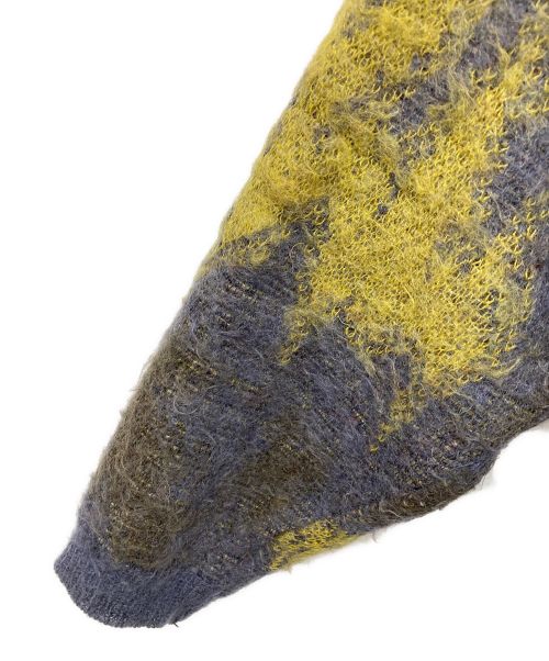 YOKE（ヨーク）YOKE (ヨーク) STILL JACQUARD CREWNECK ネイビー×イエロー サイズ:2の古着・服飾アイテム