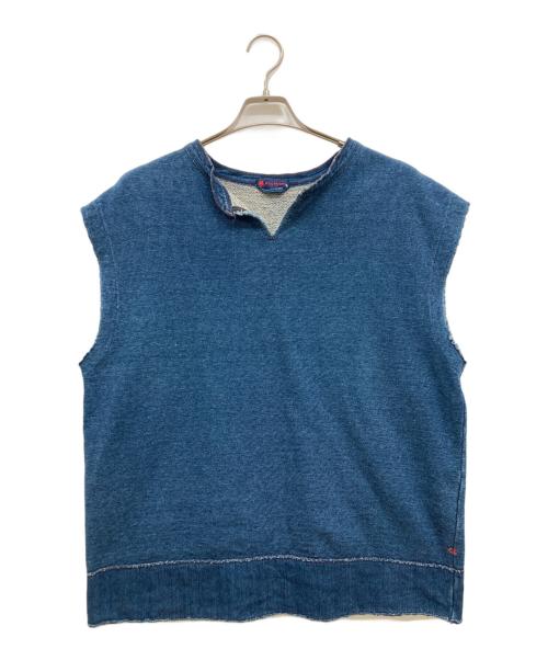 R BY 45rpm（アールバイフォーティファイブアールピーエム）R BY 45rpm (アールバイフォーティファイブアールピーエム) インディゴベスト/ベスト/スウェットベスト ブルー サイズ:Sの古着・服飾アイテム