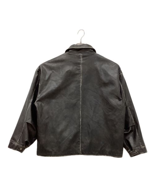 WETTEMPT（ウィテンプト）WETTEMPT (ウィテンプト) ヴィンテージライクフェイクレザージャケット ブラック サイズ:Lの古着・服飾アイテム
