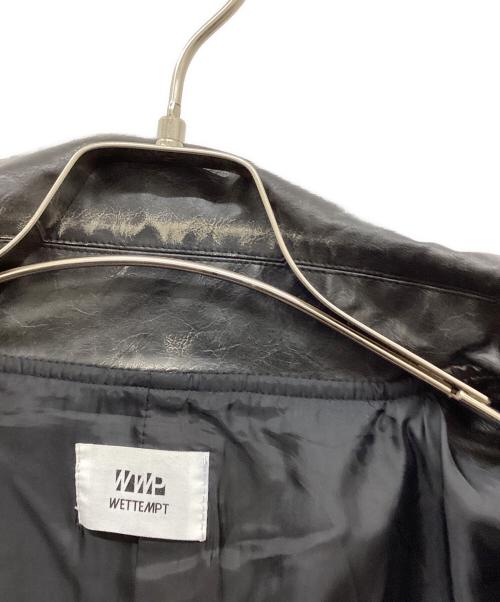 WETTEMPT（ウィテンプト）WETTEMPT (ウィテンプト) ヴィンテージライクフェイクレザージャケット ブラック サイズ:Lの古着・服飾アイテム