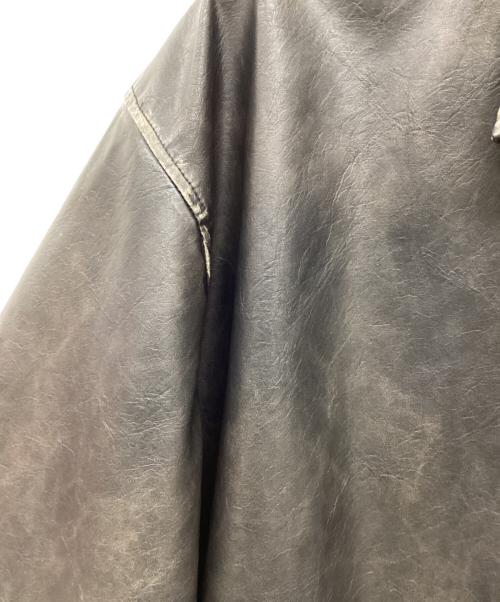 WETTEMPT（ウィテンプト）WETTEMPT (ウィテンプト) ヴィンテージライクフェイクレザージャケット ブラック サイズ:Lの古着・服飾アイテム