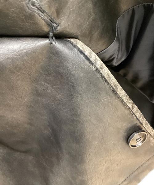 WETTEMPT（ウィテンプト）WETTEMPT (ウィテンプト) ヴィンテージライクフェイクレザージャケット ブラック サイズ:Lの古着・服飾アイテム