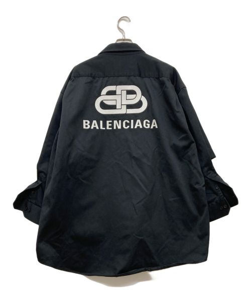 BALENCIAGA（バレンシアガ）BALENCIAGA (バレンシアガ) ダブルスリーブシャツ/603106 TGQ07 ブラック サイズ:39の古着・服飾アイテム