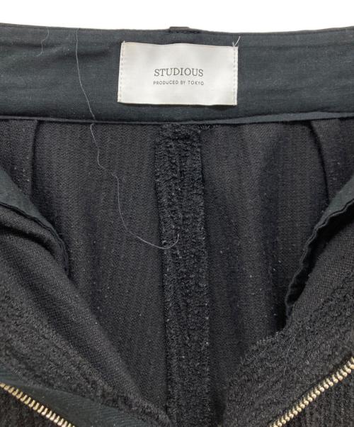 STUDIOUS（ステュディオス）STUDIOUS (ステュディオス) Tweedy Jersey Pants/ジャージーパンツ/123340053 ブラック サイズ:2の古着・服飾アイテム