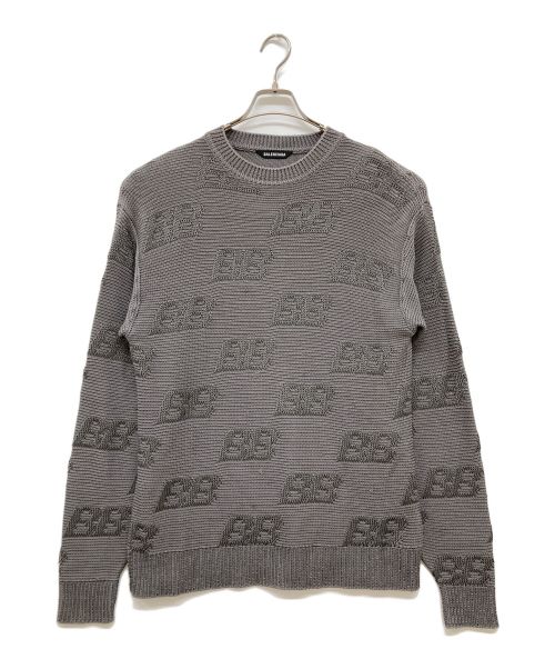 BALENCIAGA（バレンシアガ）BALENCIAGA (バレンシアガ) BBロゴニットセーター/646993 T3194 グレー サイズ:XSの古着・服飾アイテム
