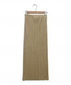PLEATS PLEASEプリーツプリーズ）の古着「プリーツスカート」｜ベージュ