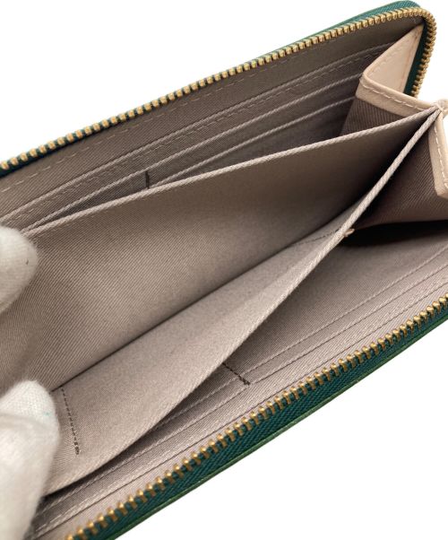 folna（フォルナ）folna (フォルナ) ブルチャート スマートラウンドファスナー長財布/長財布/2993838/箱付 グリーン 未使用品の古着・服飾アイテム