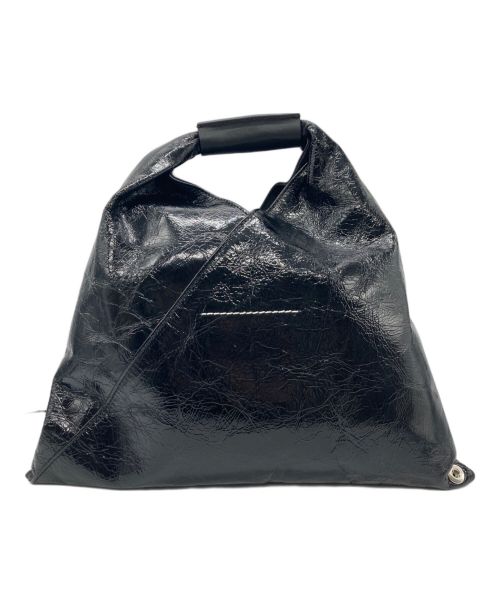 MM6 Maison Margiela（エムエムシックスメゾンマルジェラ）MM6 Maison Margiela JAPANESE MINI BAG/ ジャパニーズ ミニ バッグ/ トライアングルハンドバッグ/ハンドバッグ/SB6WD0013 P5685/エナメル ブラック×ネイビーの古着・服飾アイテム
