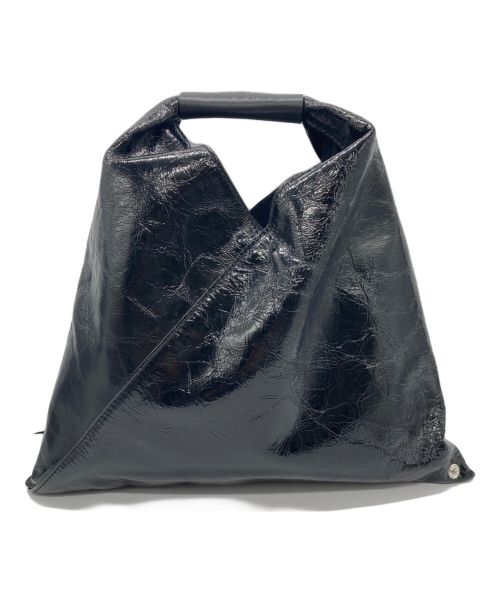 MM6 Maison Margiela（エムエムシックスメゾンマルジェラ）MM6 Maison Margiela JAPANESE MINI BAG/ ジャパニーズ ミニ バッグ/ トライアングルハンドバッグ/ハンドバッグ/SB6WD0013 P5685/エナメル ブラック×ネイビーの古着・服飾アイテム