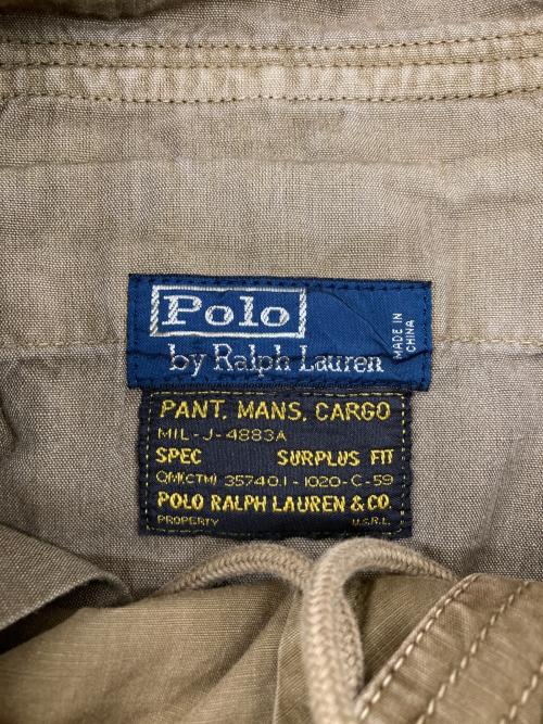 POLO RALPH LAUREN（ポロ・ラルフローレン）POLO RALPH LAUREN (ポロ・ラルフローレン) 90s military cargo pants/カーゴパンツ/Y2K/MIL-J-4883A/ギミックカーゴパンツ月桂樹ボタン オリーブ サイズ:W32の古着・服飾アイテム