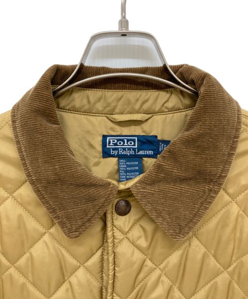 POLO RALPH LAUREN（ポロ・ラルフローレン）POLO RALPH LAUREN (ポロ・ラルフローレン) 推定90s/キルティングハンティングジャケット/中綿ジャケット/ハンティングジャケット/キルティングジャケット ブラウン サイズ:Lの古着・服飾アイテム