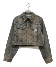 DAIRIKU（ダイリク）の古着「23AW/Python Short Hem Denim Jacket/パイソンショートヘムデニムジャケット/ショートデニムジャケット/デニムジャケット」｜ブルー