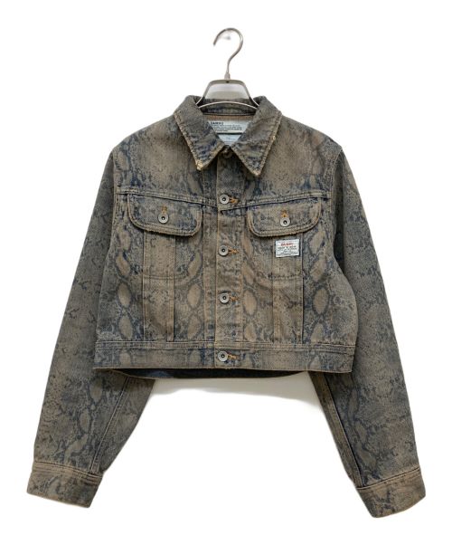 DAIRIKU（ダイリク）DAIRIKU (ダイリク) 23AW/Python Short Hem Denim Jacket/パイソンショートヘムデニムジャケット/ショートデニムジャケット/デニムジャケット ブルー サイズ:Mの古着・服飾アイテム