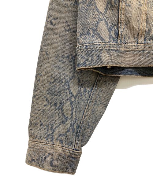 DAIRIKU（ダイリク）DAIRIKU (ダイリク) 23AW/Python Short Hem Denim Jacket/パイソンショートヘムデニムジャケット/ショートデニムジャケット/デニムジャケット ブルー サイズ:Mの古着・服飾アイテム