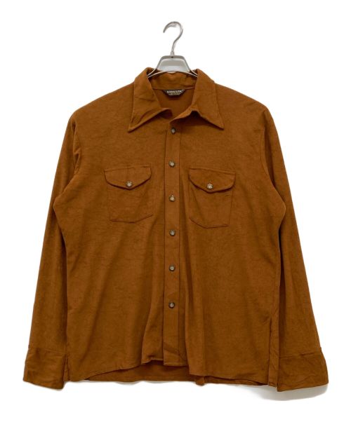 BARACUTA BY VAN HEUSEN（バラクータバンヒューゼン）BARACUTA BY VAN HEUSEN (バラクータバンヒューゼン) 推定70-80s パイルスエードシャツ ブラウン サイズ:XLの古着・服飾アイテム