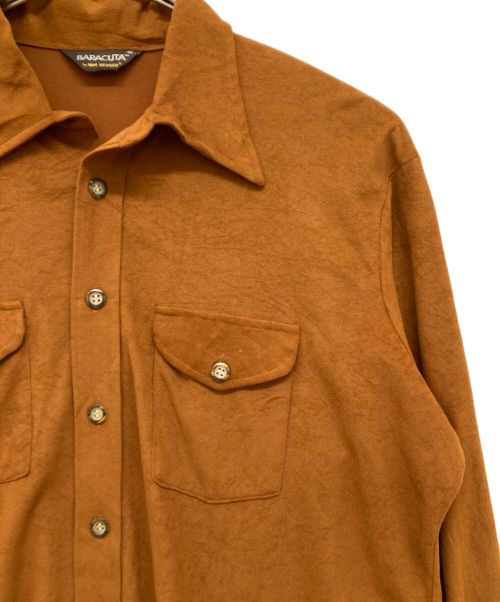BARACUTA BY VAN HEUSEN（バラクータバンヒューゼン）BARACUTA BY VAN HEUSEN (バラクータバンヒューゼン) 推定70-80s パイルスエードシャツ ブラウン サイズ:XLの古着・服飾アイテム