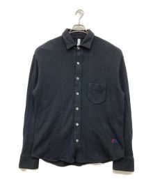 ain't yet anywhere（エイント イェット エニイウェア）の古着「シルクブレンドニットシャツ/ニットシャツ」｜ブラック