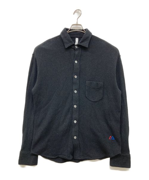 ain't yet anywhere（エイント イェット エニイウェア）ain't yet anywhere (エイント イェット エニイウェア) シルクブレンドニットシャツ/ニットシャツ ブラック サイズ:50 / Mの古着・服飾アイテム