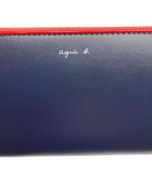 agnes b voyage（アニエスベーボヤージュ）agnes b voyage (アニエスベーボヤージュ) 長財布/バイカラー長財布/ロングウォレット/箱付 ネイビー 未使用品の古着・服飾アイテム