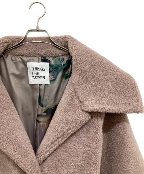 THINGS THAT MATTER（シングスザットマター）THINGS THAT MATTER (シングスザットマター) ECO FUR COAT/エコファーコート/ボアコート/0582TM0115P ベージュ サイズ:FREEの古着・服飾アイテム