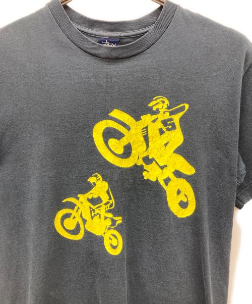 stussy（ステューシー）stussy (ステューシー) モトクロスプリントTシャツ ネイビー サイズ:Mの古着・服飾アイテム