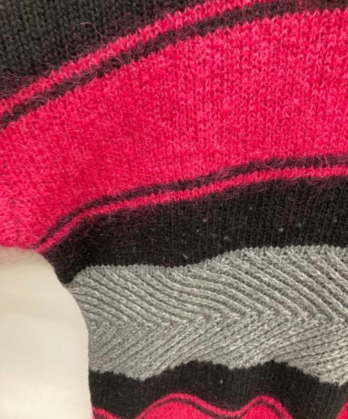 DAIRIKU（ダイリク）DAIRIKU (ダイリク) Molly Border Mohair Knit ブラック×ピンク サイズ:FREEの古着・服飾アイテム