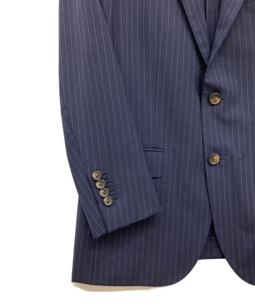 BROOKS BROTHERS（ブルックスブラザーズ）BROOKS BROTHERS (ブルックスブラザーズ) セットアップスーツ/テーラードジャケット/ストライプテーラードジャケット/スーツ ネイビー×ホワイト サイズ:オーダーメイド品の古着・服飾アイテム