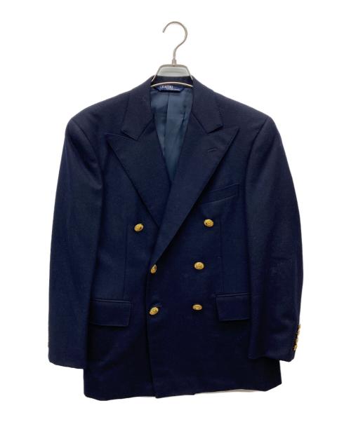 POLO RALPH LAUREN（ポロ・ラルフローレン）POLO RALPH LAUREN (ポロ・ラルフローレン) 金釦ダブルウールダブルテーラードジャケット/金釦ブレザー ネイビー サイズ:A4の古着・服飾アイテム
