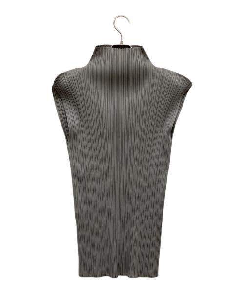 PLEATS PLEASE（プリーツプリーズ）PLEATS PLEASE (プリーツプリーズ) ノースリーブカットソー グレー サイズ:3の古着・服飾アイテム