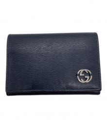 GUCCI（グッチ）の古着「Chelsea カードケース /名刺入れ/カードケース/インターロッキングG/306717」｜ネイビー