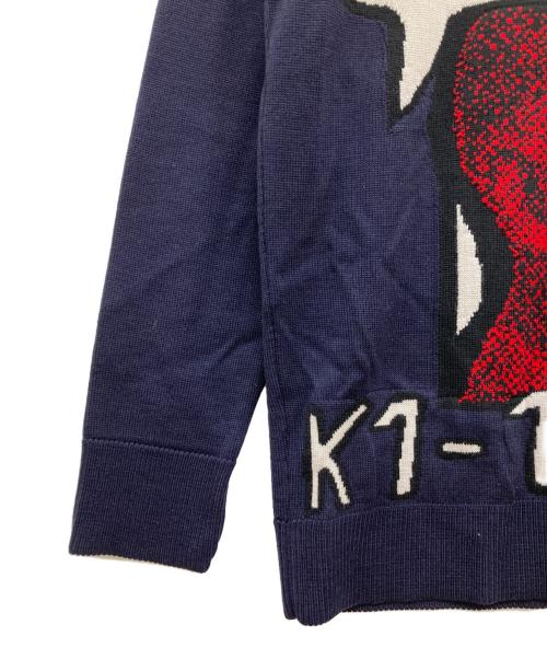 DIESEL Black Gold（ディーゼル ブラック ゴールド）DIESEL Black Gold (ディーゼル ブラック ゴールド) グラフィックニット/PATTERNED SWEATER/ニット/K1-13-FX パープル サイズ:Sの古着・服飾アイテム