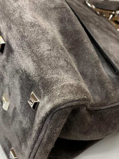 Salvatore Ferragamo（サルヴァトーレ フェラガモ）Salvatore Ferragamo (サルヴァトーレ フェラガモ) ガンチーニスタジオスエード 2WAYハンドバッグ/21 H796 ブラウンの古着・服飾アイテム