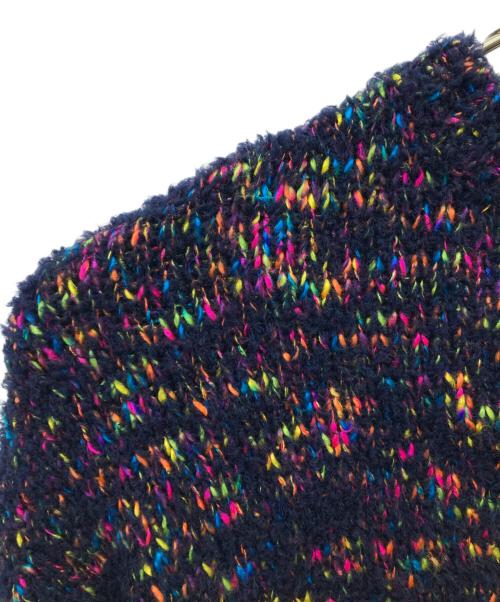 6(ROKU) BEAUTY&YOUTH（ロク ビューティーアンドユース）6(ROKU) BEAUTY&YOUTH (ロク ビューティーアンドユース) マルチスラブ クルーネック ニット パープル サイズ:-の古着・服飾アイテム