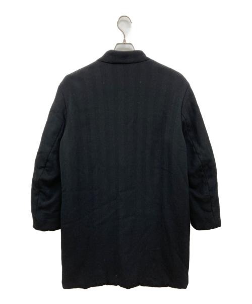 CASEY CASEY（ケーシーケーシー）CASEY CASEY (ケーシーケーシー) ヘリンボーンウールスタンドカラーコート ブラック サイズ:Sの古着・服飾アイテム