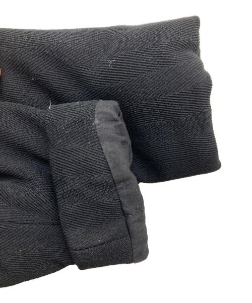 CASEY CASEY（ケーシーケーシー）CASEY CASEY (ケーシーケーシー) ヘリンボーンウールスタンドカラーコート ブラック サイズ:Sの古着・服飾アイテム