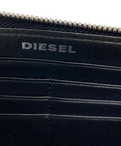 DIESEL（ディーゼル）DIESEL (ディーゼル) 長財布/ラウンドジップウォレット/チェーンウォレット ブラックの古着・服飾アイテム