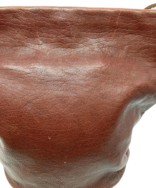genten（ゲンテン）genten (ゲンテン) バケツ型レザーショルダーバッグ ブラウンの古着・服飾アイテム