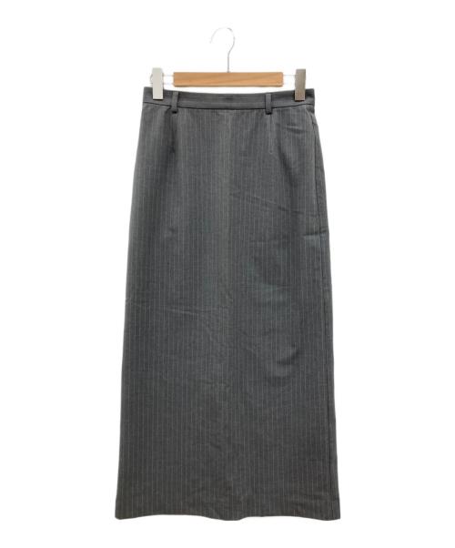 CITYSHOP（シティショップ）CITYSHOP (シティショップ) ピンストライプ T／R LONG スカート/ロングスカート/ストライプスカート/マキシスカート/23060042203030 グレー サイズ:38の古着・服飾アイテム