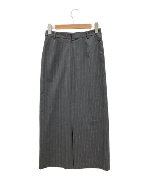 CITYSHOP（シティショップ）CITYSHOP (シティショップ) ピンストライプ T／R LONG スカート/ロングスカート/ストライプスカート/マキシスカート/23060042203030 グレー サイズ:38の古着・服飾アイテム