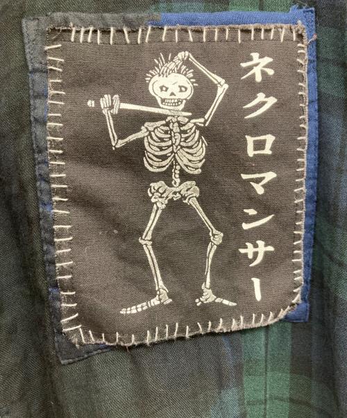 KIDILL（キディル）KIDILL (キディル) 【24SS】ピーターパン シャツ / PETER PAN SHIRT/チェックシャツ/KL799 グリーン×ネイビー サイズ:Fの古着・服飾アイテム