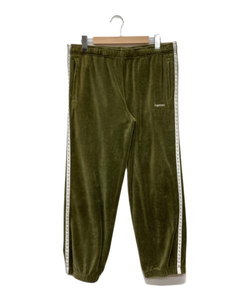 SUPREME（シュプリーム）Supreme (シュプリーム) 22AW studded Velour Track Pant グリーン サイズ:Lの古着・服飾アイテム